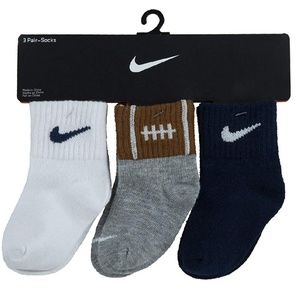 NWT Nike 3pk Size 3C-7C Shoe Football Mid Cut
